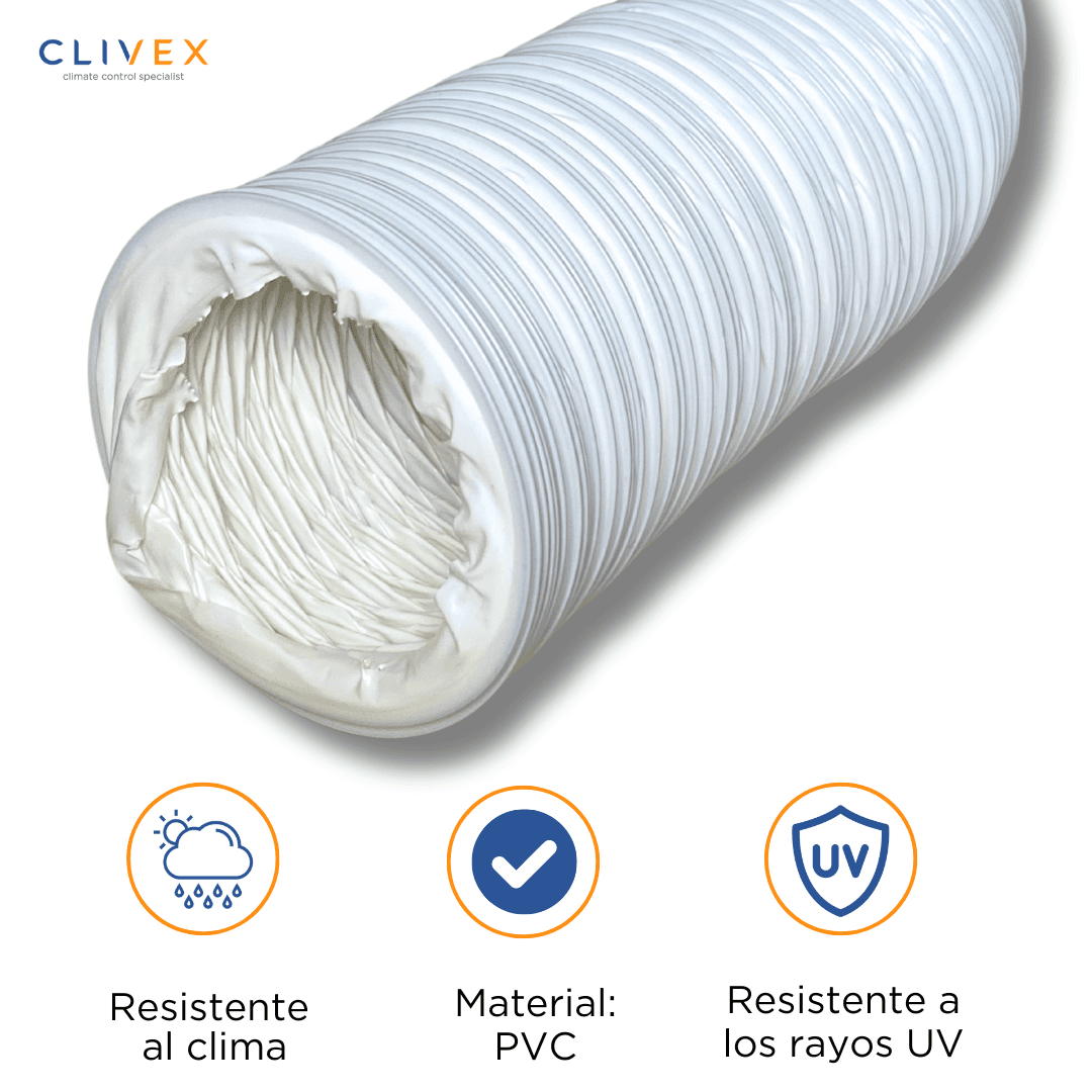 Clivex Lüftungsrohr Weiß PVC 127 mm (3 m) Clivex Lüftungsrohr Weiß PVC 127 mm (3 m)
